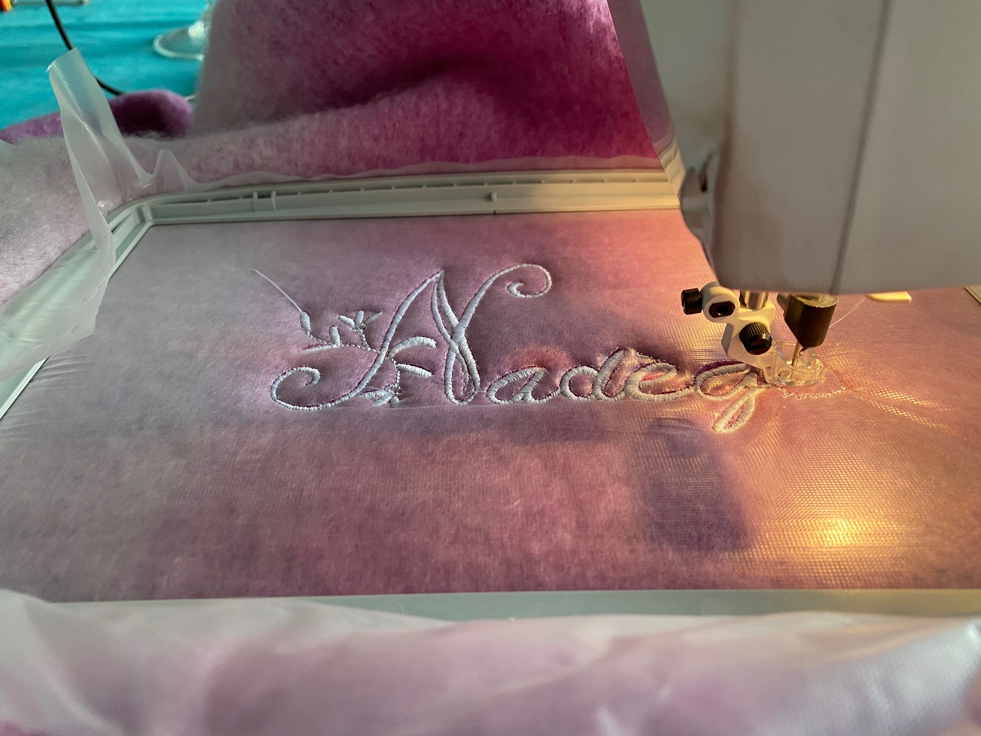 Exemple de broderie personnalisée florale